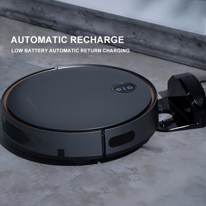 Smart Self-Charging Robot Vacuum Cleaner – 2-in-1 Cleaning for Pet Hair & Hard Floors