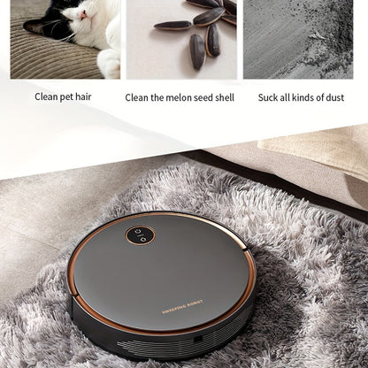 Smart Self-Charging Robot Vacuum Cleaner – 2-in-1 Cleaning for Pet Hair & Hard Floors