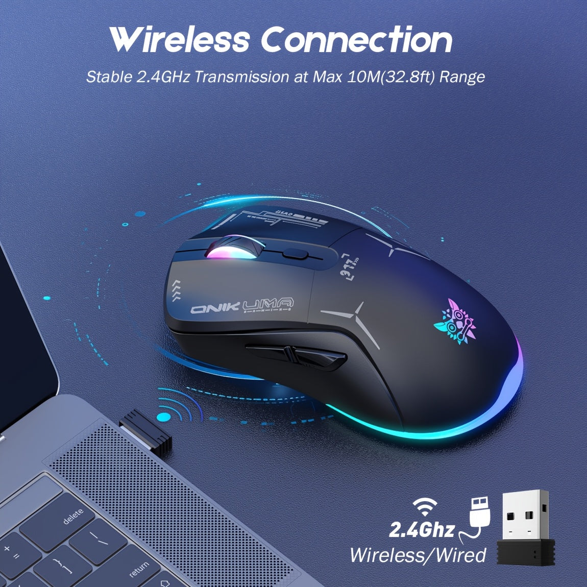 Dual Mode Wired/Wireless Gaming Mouse