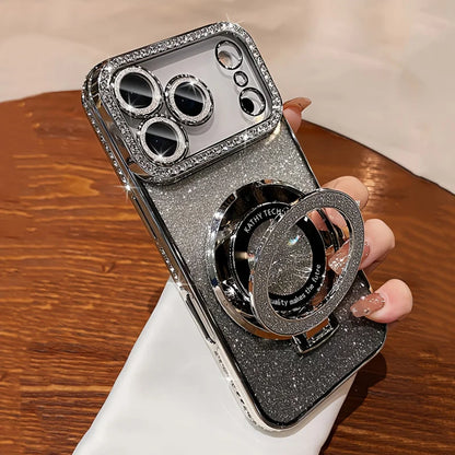 Shiny Rhinestone iPhone Case with Holder Stand