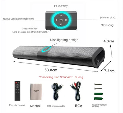Wireless Bluetooth Soundbar Speaker System – Powerful Surround Sound