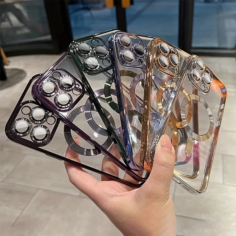 Luxury Magnetic Clear MagSafe Case – Shockproof Protection for iPhone