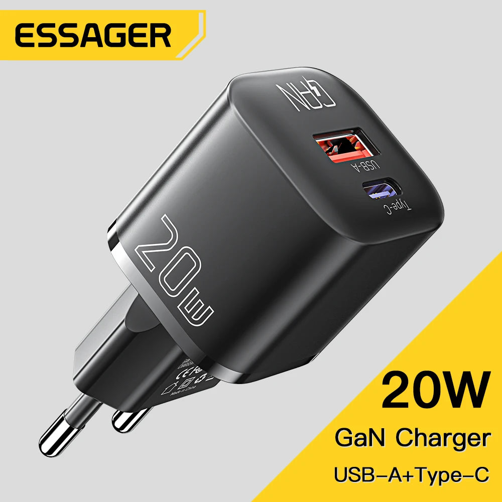 Essager 20W GaN Fast Charger USB-C PD