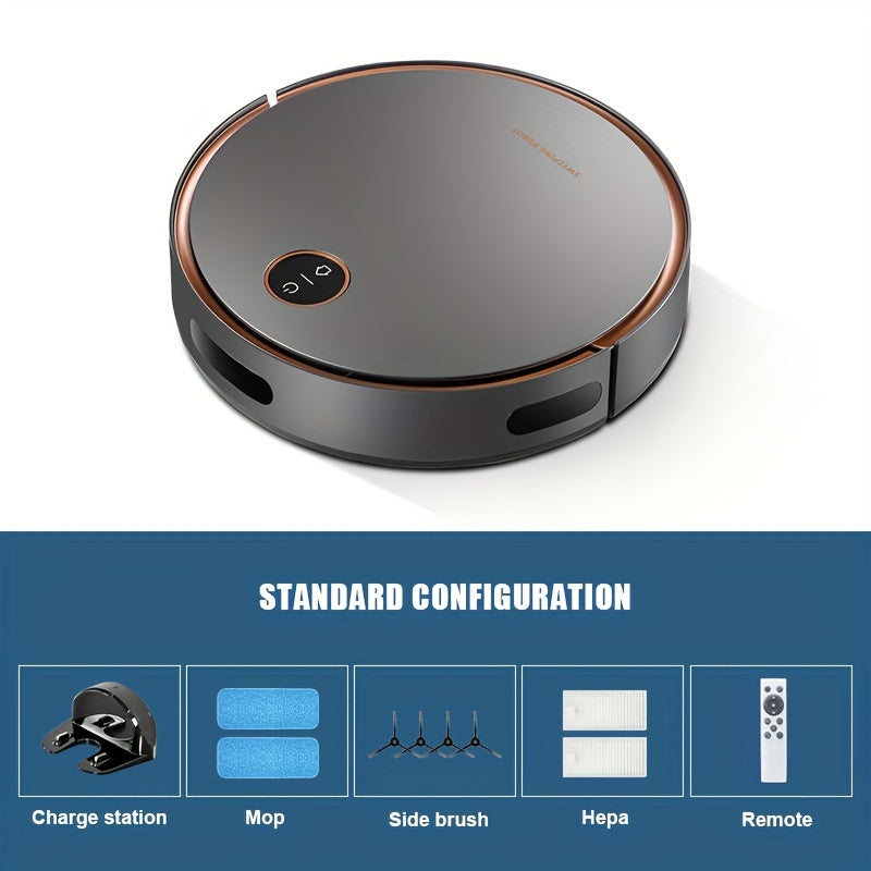 Smart Self-Charging Robot Vacuum Cleaner – 2-in-1 Cleaning for Pet Hair & Hard Floors