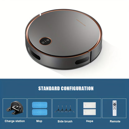 Smart Self-Charging Robot Vacuum Cleaner – 2-in-1 Cleaning for Pet Hair & Hard Floors